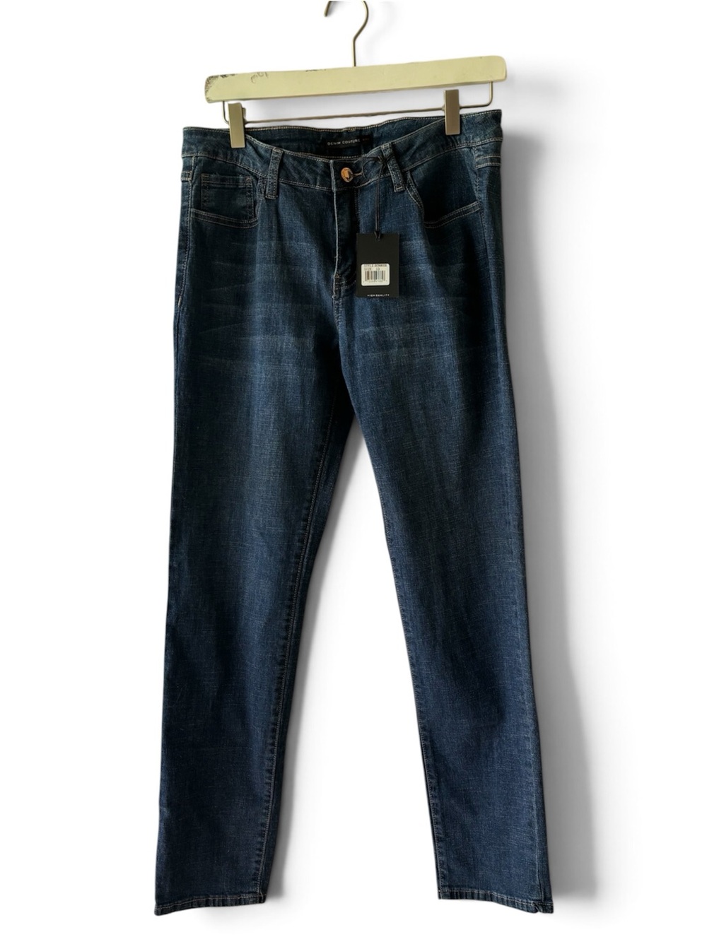 NWT Denim Couture Red Size 13 Straight Leg Jeans Dark Wash